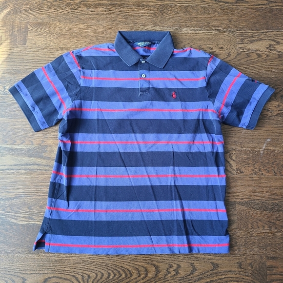 Polo by Ralph Lauren Men's  Striped T-Shirt sz.L "The Royal Club" Print - Picture 1 of 9
